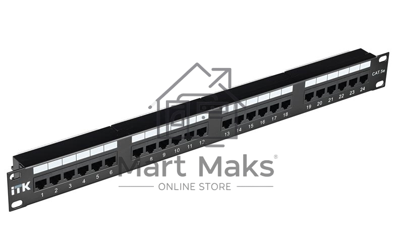 Патч-панель кат.5Е STP, 24 порта (IDC Dual) 1U патч-панель кат.5Е STP, 24 порта (IDC Dual)