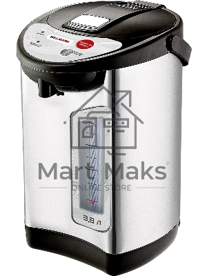 Термопот Willmark WAP-403IS (3.8л, 2 сп. нал.воды,повт.кипяч.,металлик,чер. пластик, 900W, 2 г. гар.