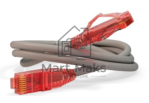 Патч-корд Hyperline U/­UTP, Cat.5e, LSZH, 5 м, серый 
