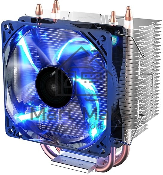 Кулер для процессора DEEPCOOL GAMMAXX 300 FURY серебристый, 92 мм, алюминий/медь, 1800 об/мин, 21 дБ, 4 pin, 130 Вт, 130.5 мм
