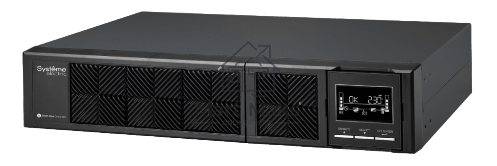 Источник бесперебойного питания Systeme Electriс Smart-Save Online SRV, 3000VA/2700W, On-Line, Rack 2U(Tower convertible), LCD, Out: 6xC13+1xC19, SNMP Intelligent Slot, USB, RS-232