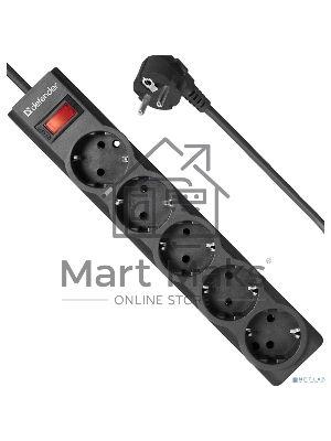 Сетевой фильтр Defender 5M ES LARGO 5OUTL.