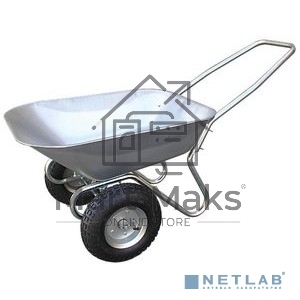 Тачка FIT 77558 строительная, двухколесная, сталь оцинкованная, 75л, до 140кг