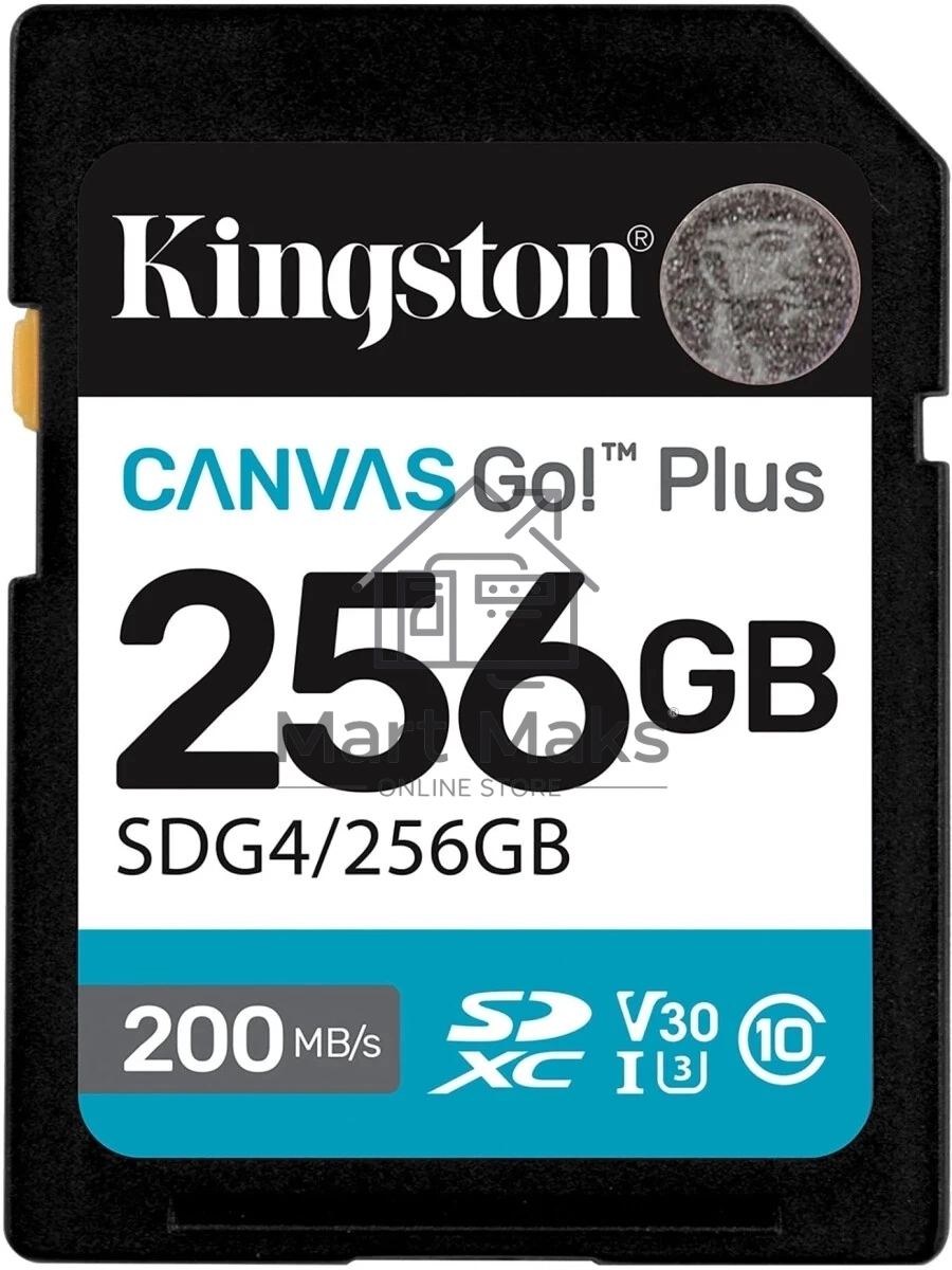 Флеш карта SDXC 256GB Kingston SDG4/256GB Canvas Go! Plus V30