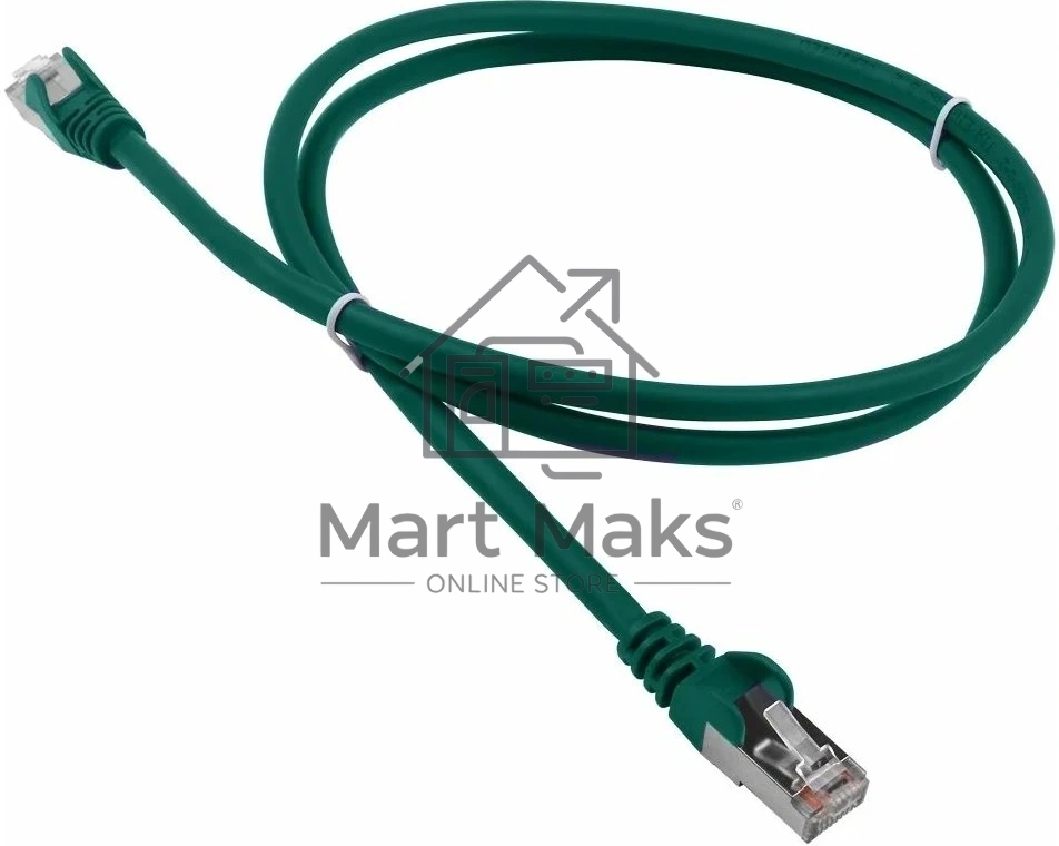 Патч-корд LANMASTER LSZH FTP кат.5e, 10 м, зеленый
