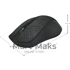 Мышь беспроводная Defender Accura MM-935 черный, 1600 dpi, радиоканал, USB, кнопки - 4