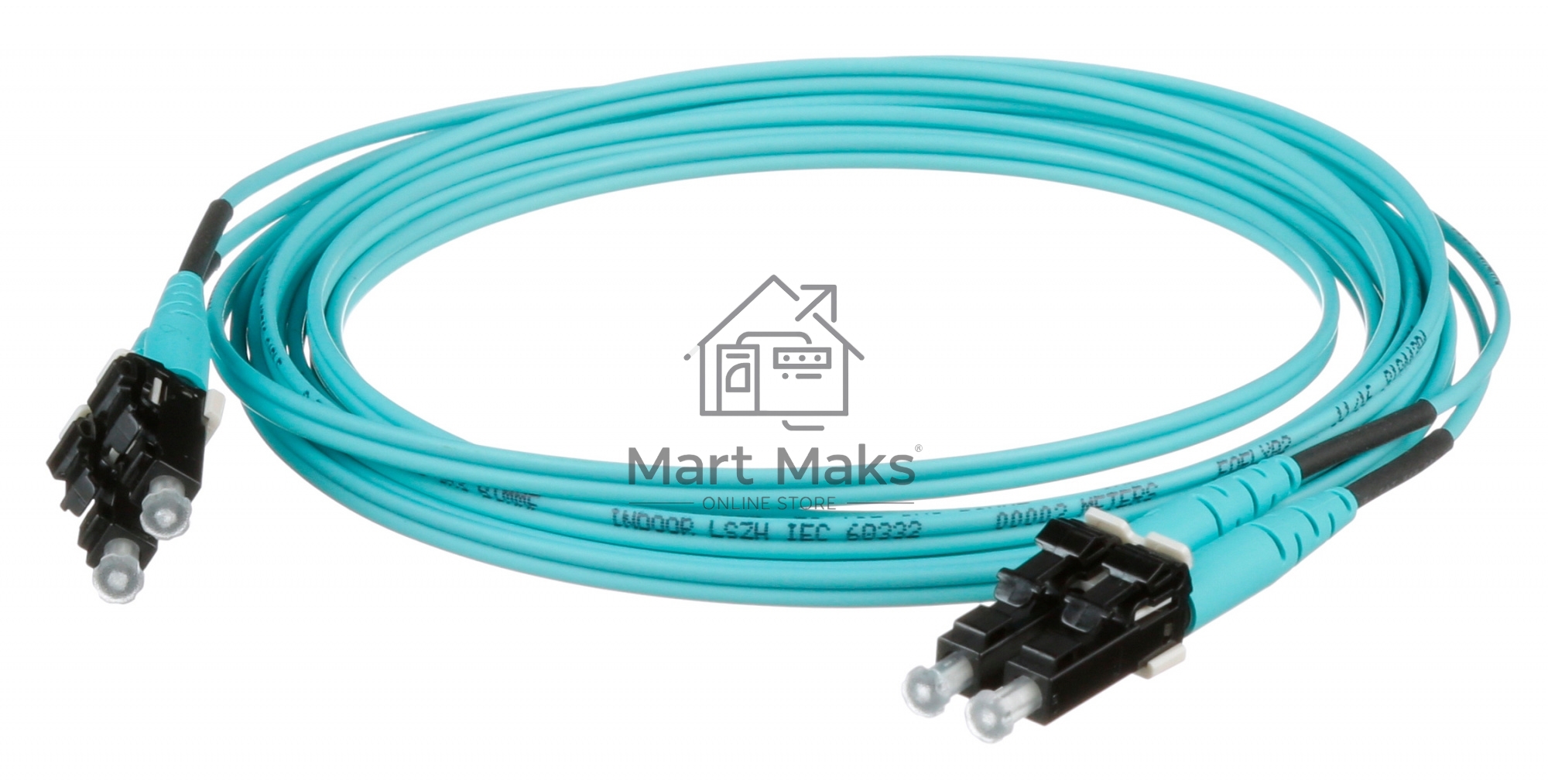 Кабель Патч-корд Panduit FX2ELLNLNSNM003 2x50/125 OM3 LC дуплекс-LC дуплекс 3м LSZH аквамарин