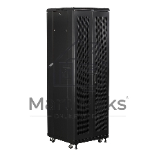 Шкаф коммутационный Lanmaster (TWT-CBB-27U-6X6-G1) 27U 600x600 мм пер. дв. стекл задн. дв. спл. стал. лист 2-хст. 2 бок. пан. 800 кг черный IP20