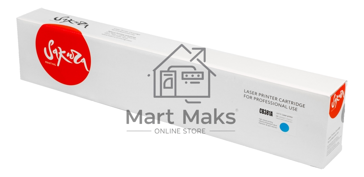 Картридж Sakura CB381A (HP 824A) для HP, голубой, 21000к.