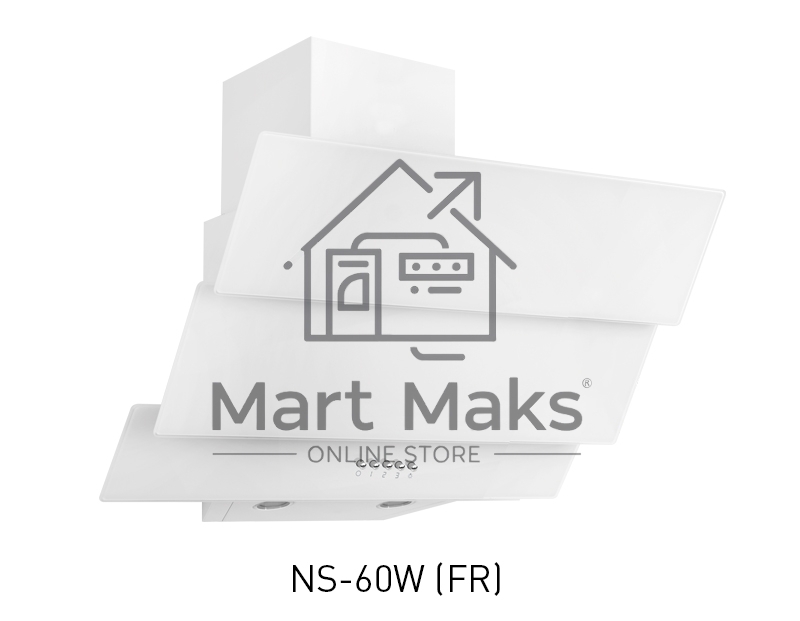 Вытяжка наклонная Oasis NS-60W (FR) белый, 60 см, 500 куб. м/ч, 44 дБ