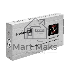Стабилизатор напряжения ExeGate Master AV-1500 (1500ВА, 140-260В, цифр. индикация вход/вых. напряжения, 220В±8%, КПД 98%, 5 уровней защиты, задержка, метал.корпус, евророзетка, RTL)