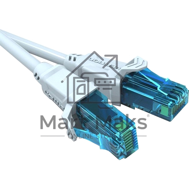 Патч-корд Vention прямой UTP cat.5е, RJ45 - 1м. Серый VAP-A10-S100