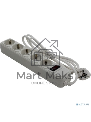 Сетевой фильтр Exegate SP-5-1.5W (5 розеток, 1.5м, евровилка, белый)