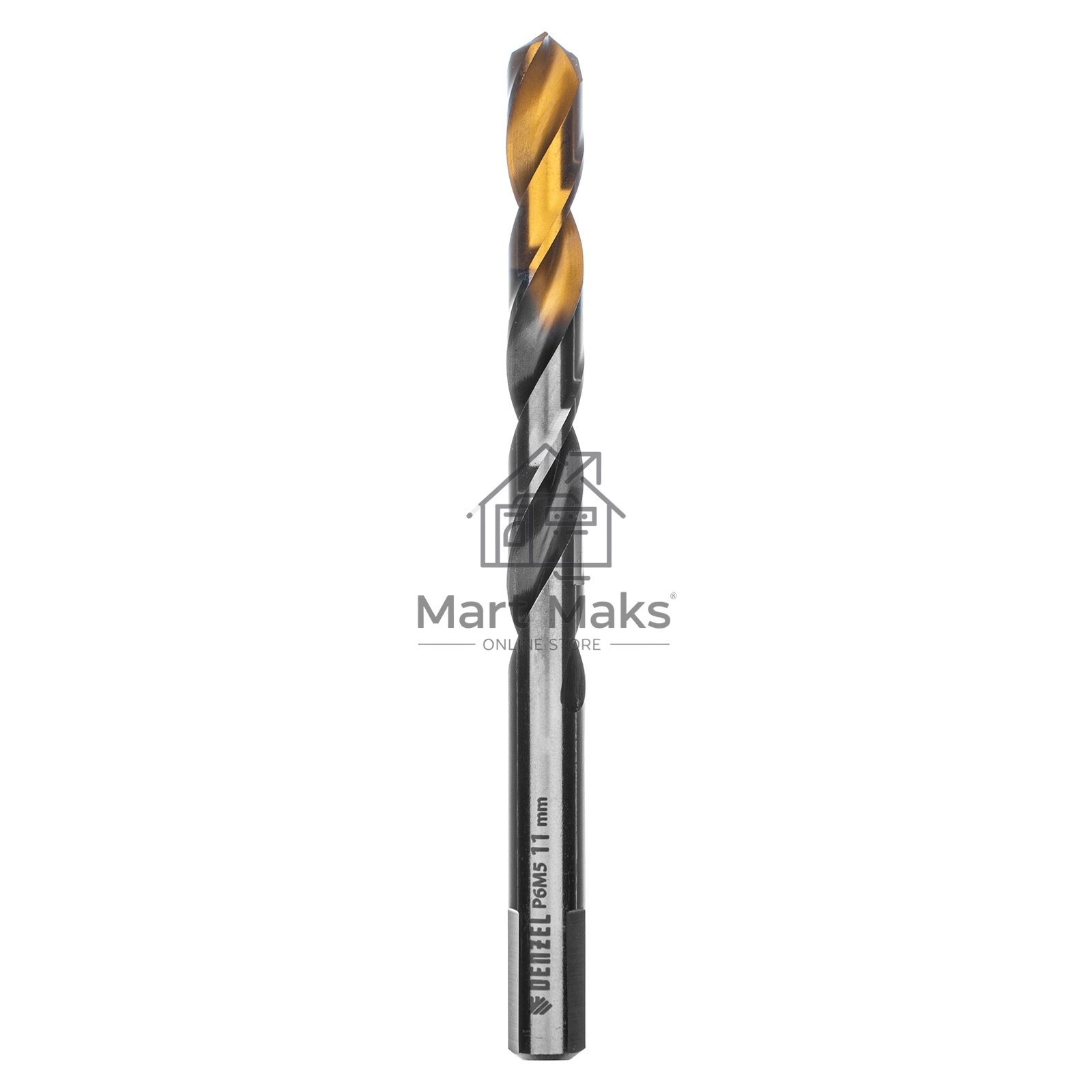 Сверло спиральное по металлу 11 x 142мм, Р6М5, Golden Tip, многогранная заточка Denzel