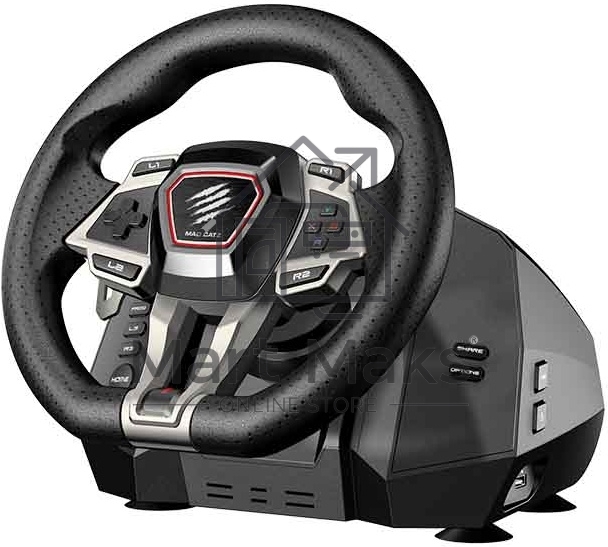 Руль Mad Catz M.2.X. PRO (USB, вибрация, 3 педали, рычаг переключения, D-Pad)