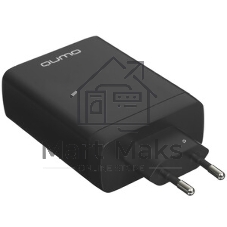 Сетевое зарядное устройство Qumo Energy Charger GaN PD 100 Вт, USB-A + 3 USB Type-C, (0100), черный