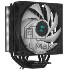 Кулер для процессора DEEPCOOL AG400 BK ARGb черный, 120 мм, алюминий/медь, 2000 об/мин, 31.6 дБ, 4 pin, 220 Вт, 150 мм