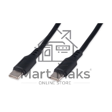 Кабель USB2.0 Cablexpert CCB-USB2-CMCMO1-2MB, TypeC/TypeC, Classic 0.1, 3A, 60W, PD/QC3.0, медь, 2м, черный, коробка