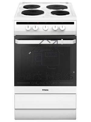 Плита электрическая Hansa FCEW53000 белый, конфорок 4 шт, духовка 68 л, 50 см x 85 см x 60 см