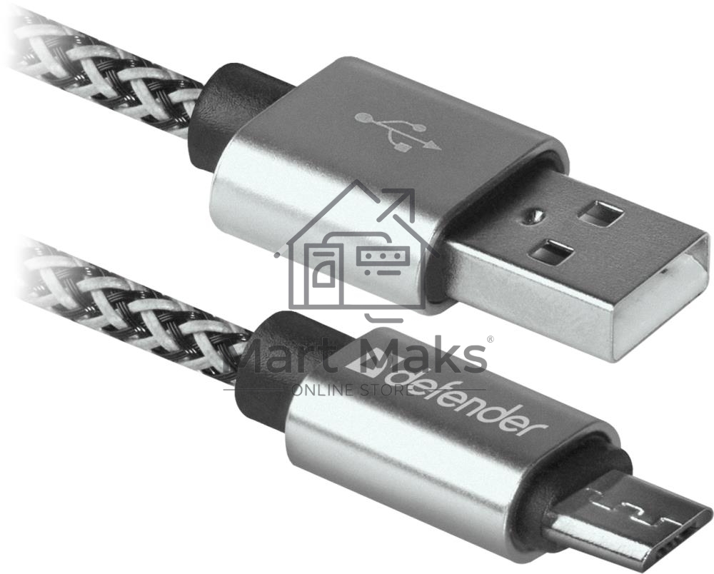 Кабель USB08-03T PRO USB2.0 белый, AM-MicroBM, 1m, 2.1A (87803)