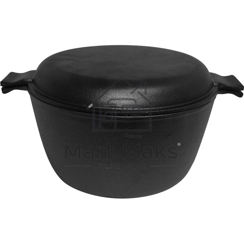 Кастрюля с крышкой-сковородкой MALLONY CC-20/30, 3л, диаметр 20см, чугун (в уп. 4 шт)