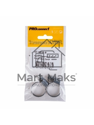 Хомут червячный PROconnect 16-27-0,7 мм, (упак. 2 шт)
