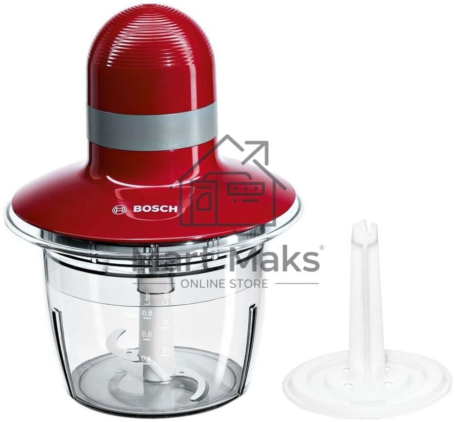 Измельчитель электрический Bosch MMR08R2 0.8л. 400Вт красный