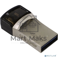 Флешка USB Transcend JetFlash 890S (TS128GJF890S), 128Gb, USB 3.1/Type-C, R/W 70/25, темно-серый