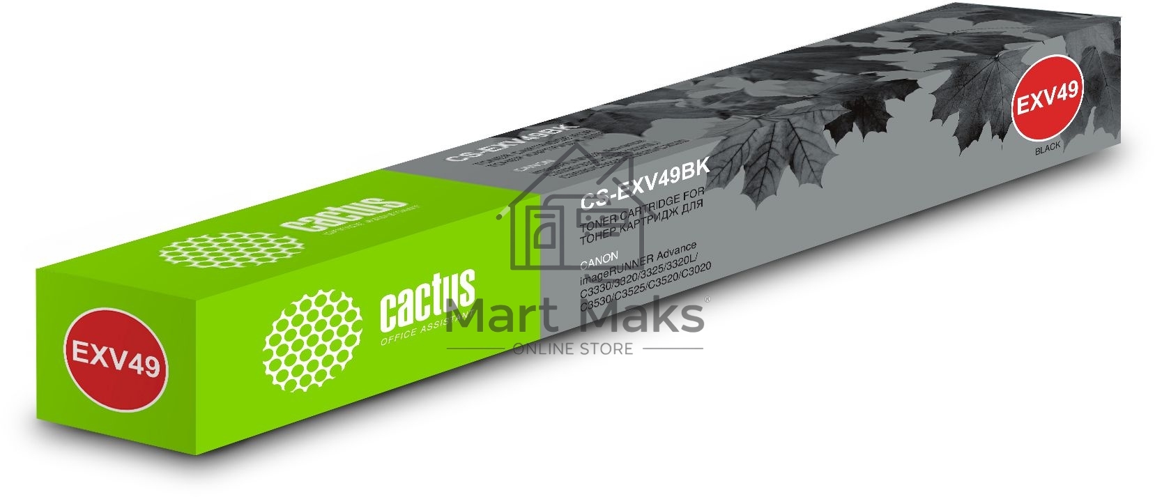 Картридж лазерный Cactus CS-EXV49BK черный (36000 стр.) для Canon IR C3320/C3320i/C3325i /C3330i/C3500/C3520i MFP/C3525i MFP/C3530i MFP