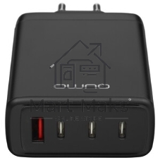 Сетевое зарядное устройство Qumo Energy Charger GaN PD 100 Вт, USB-A + 3 USB Type-C, (0100), черный