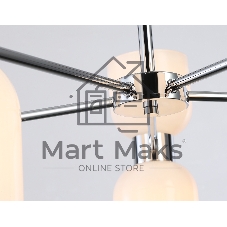 Люстра Ambrella light LH56083/10 СH/FR хром/белый матовый E14*10 max 40W D700*510