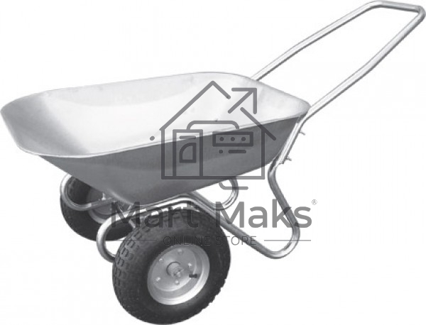 Тачка FIT 77558 строительная, двухколесная, сталь оцинкованная, 75л, до 140кг