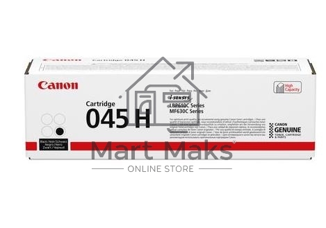 Картридж лазерный Canon 045BK H черный, 2800 стр., для i-SENSYS MF631/633/635, LBP611