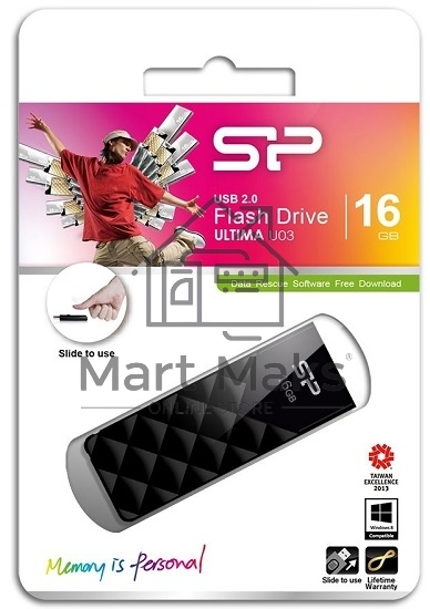 Флешка USB R/W R/W 16Gb Ultima U03 SP016GBUF2U03V1K USB2.0 черный