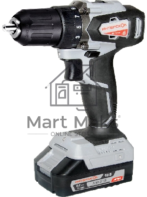 Дрель-шуруповерт аккумуляторная ИНТЕРСКОЛ ДА-13/18ВК 575.2.2.70, 2 аккум., 2А·ч, кейс, АПИ