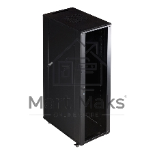 Шкаф коммутационный Lanmaster (TWT-CBB-27U-6X6-G1) 27U 600x600 мм пер. дв. стекл задн. дв. спл. стал. лист 2-хст. 2 бок. пан. 800 кг черный IP20