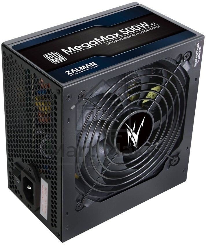 Блок питания Zalman ZM500-TXII V2 retail, 500Вт, 80 PLUS, 120мм, черный