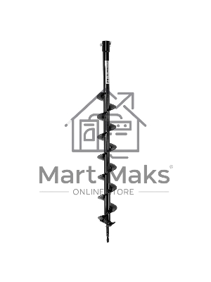 Шнек для грунта Denzel E-80, диаметр 80 мм, длина 800 мм, соединение 20 мм, несъемный нож