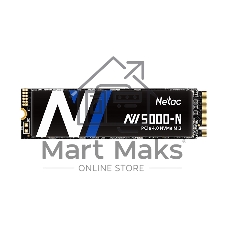 Накопитель SSD Netac NV5000-N, 1Tb, M.2 2280, PCIe 4.0 x4, NVMe, R/W 4800/4600, с радиатором