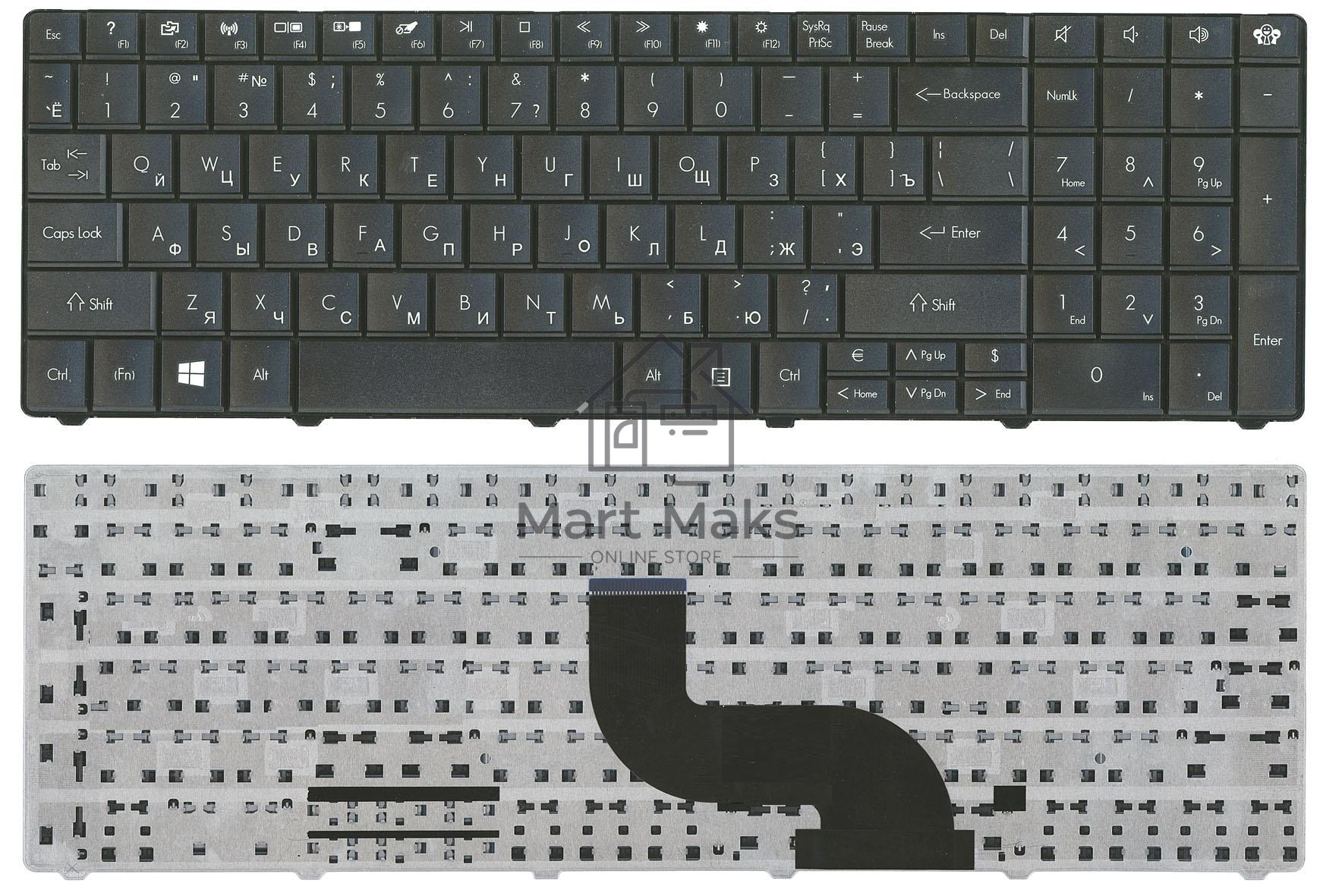Клавиатура для ноутбука Packard Bell Gateway E1 черная
