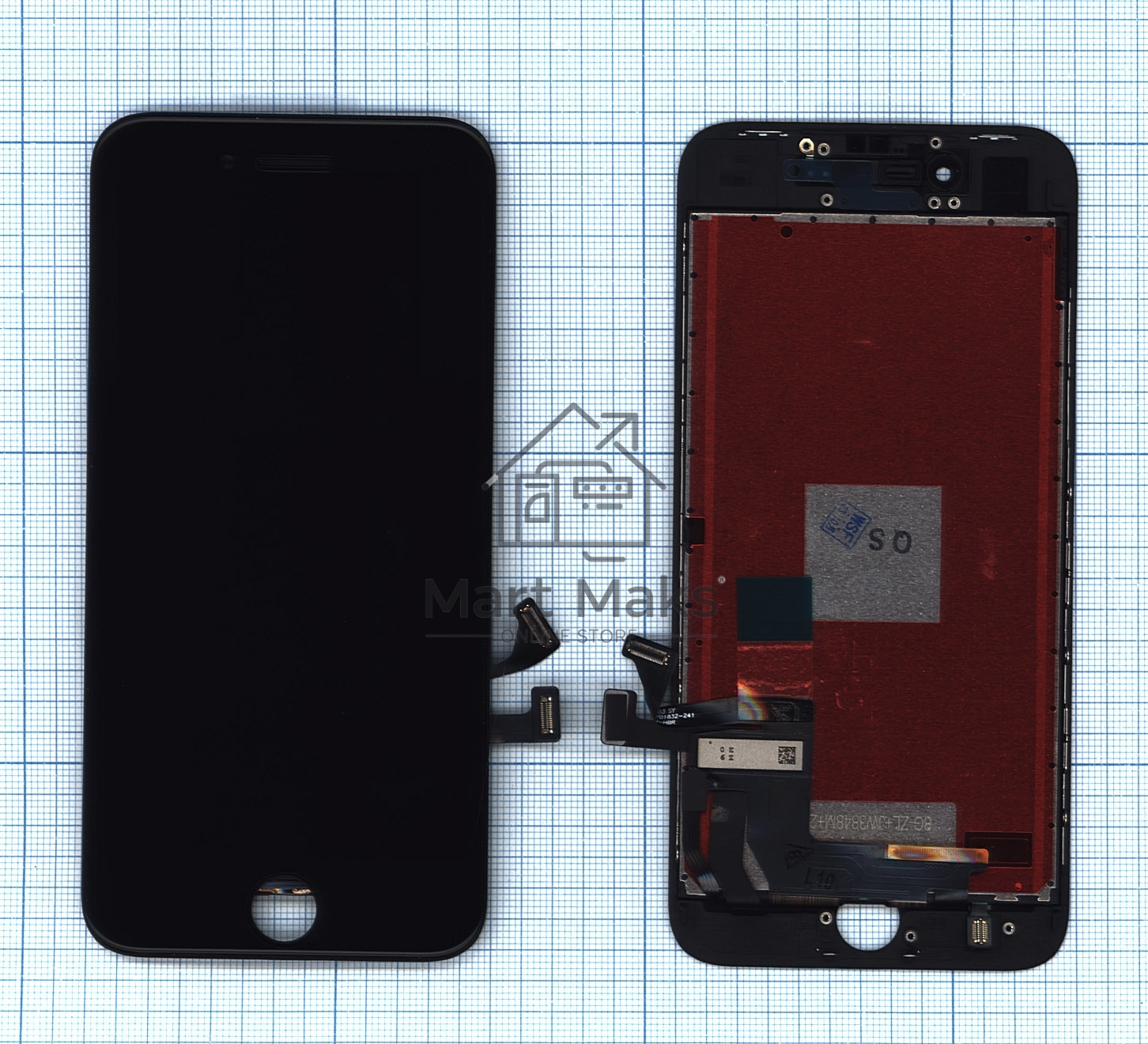 Дисплей Amperin для Apple iPhone 8 в сборе с тачскрином (IPS), черный