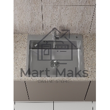 Мойка кухонная из нержавеющей стали BAU SOUL KT6050S SATIN, сифон EASY CLEAN в комплекте