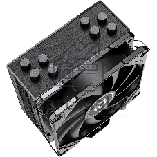 Кулер для процессора ID-Cooling SE-224-XTS BLACK BULK, алюминий/медь, 1500 об/мин, 28.9 дБ, 4 pin, 220 Вт, высота 151 мм BULK
