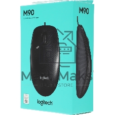 Мышь проводная Logitech M90 черный/серый, 1000 dpi, USB, кнопки - 3