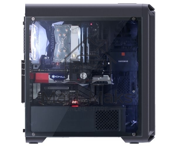 Компьютерный корпус Zalman i3 edge черный без БП ATX 3x120mm 2xUSB2.0 1xUSB3.0 audio bott PSU