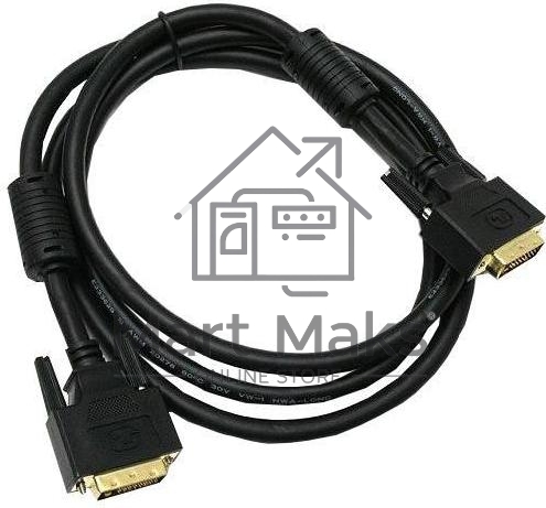 Кабель видео Buro DVI-D(m)/DVI-D(m) 1.8м. феррит.кольца Позолоченные контакты черный (DVI-D)