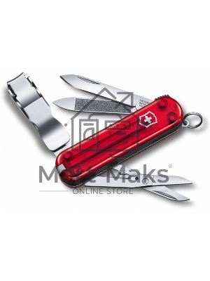 Нож перочинный Victorinox Nail Clip 580 0.6463.T 65мм 8 функций полупрозрачный красный
