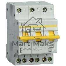 Выключатель-разъединитель трехпозиционный IEK MPR10-3-040 ВРТ-63 3P 40А Выключатель-разъединитель трехпозиционный IEK MPR10-3-040 ВРТ-63 3P 40А