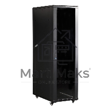 Шкаф коммутационный Lanmaster (TWT-CBB-27U-6X6-G1) 27U 600x600 мм пер. дв. стекл задн. дв. спл. стал. лист 2-хст. 2 бок. пан. 800 кг черный IP20