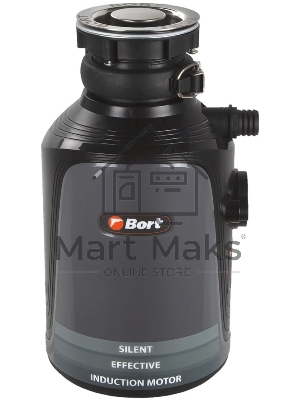 Измельчитель пищевых отходов Bort Alligator Plus, 750 Вт., объем 1 450 мл., пневмовыключатель